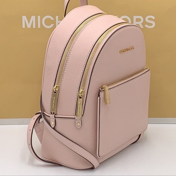 Michael Kors Adina Medium Backpack Leather Powder Blush - Picture 3 of 16
